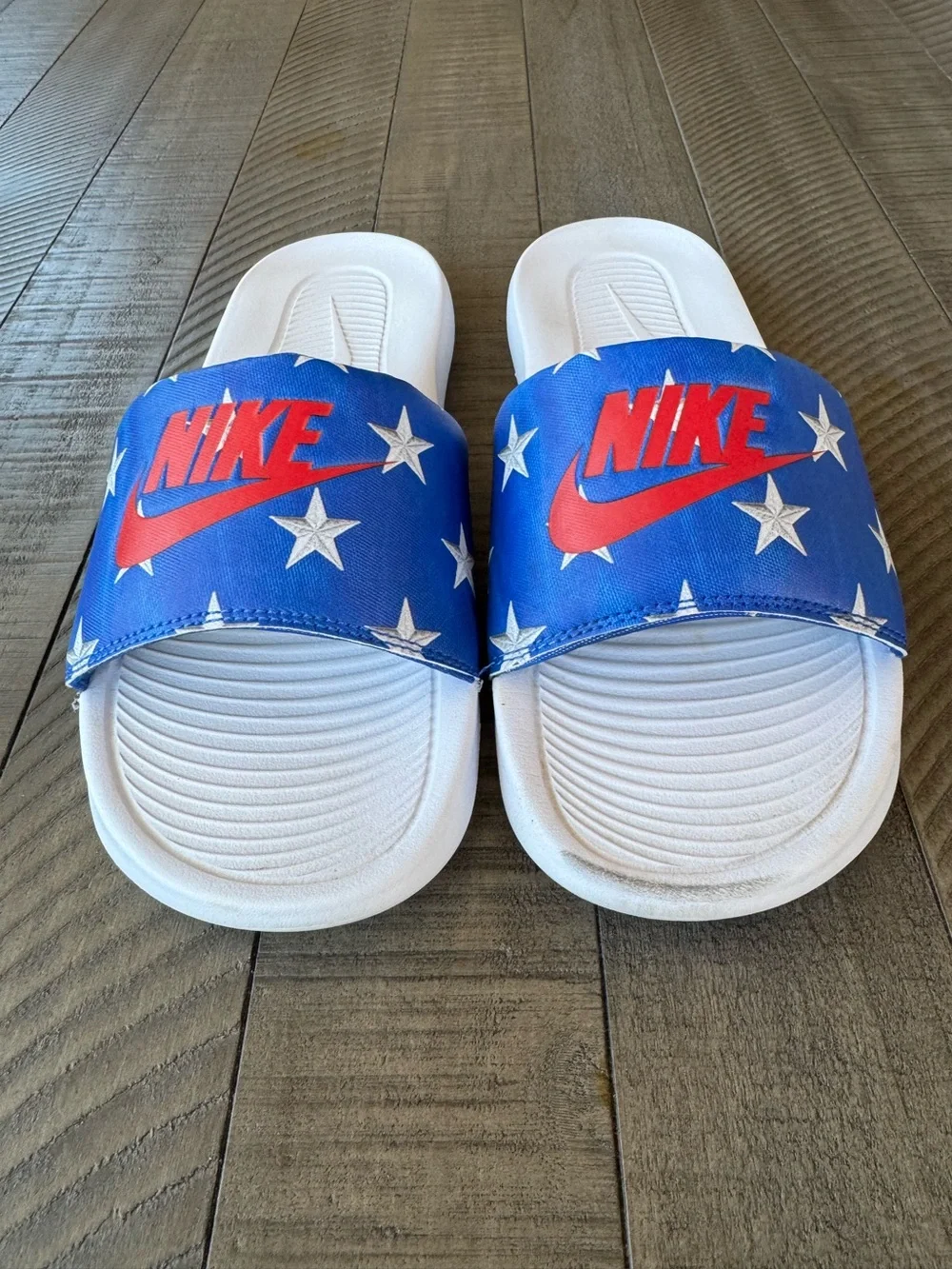Nike Victori One All-Over Printed Star Slides - Sandals Size 9